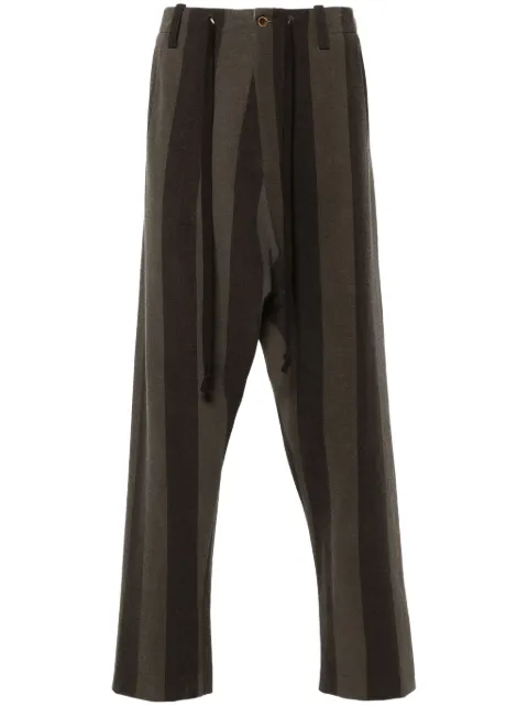 Uma Wang striped trousers Brown UM3513
