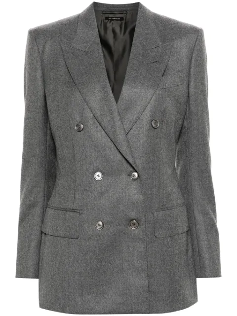 TOM FORD mélange double-breasted blazer Grey GI2971FAX1281