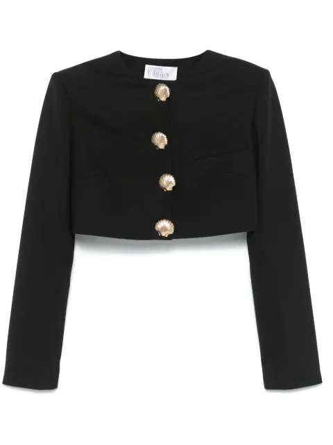 Giuseppe Di Morabito sea-shell detail cropped jacket Black 03FWJA113X03229