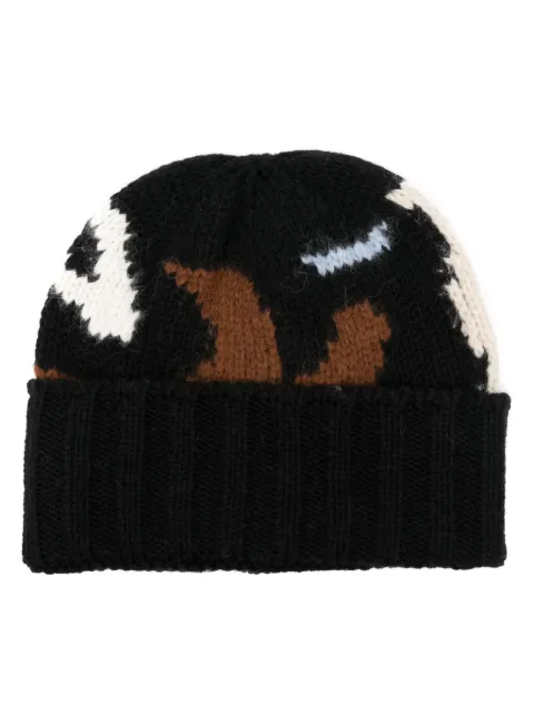 Ermanno Scervino jacquard-pattern beanie Black D455V303IQT