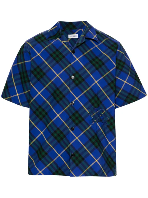 Burberry check cotton shirt Blue 8090647