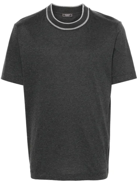 Peserico contrasting-collar T-shirt Grey R55047J0A3035