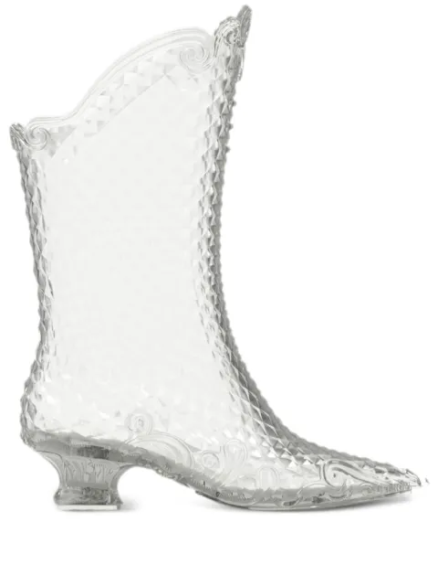 Y/Project x Melissa pointed court boots White 33786