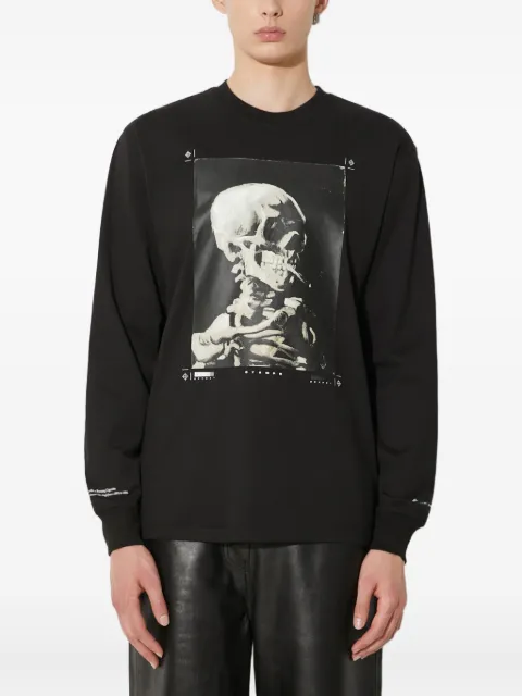 Stampd skull-print long-sleeve T-shirt Black SLAM3249LTBLK