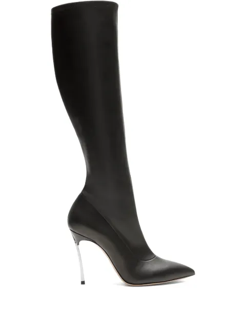 Casadei 100mm Blade to the Knee boots Black 1S330Y100MC2274