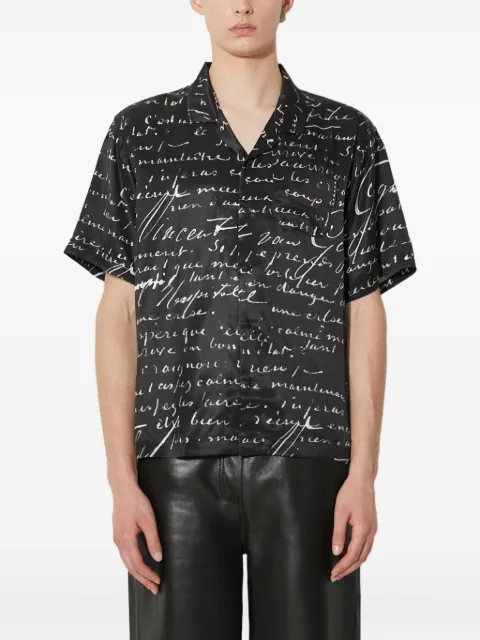 Stampd script-print short-sleeve shirt Black SLAM3427BDBLL