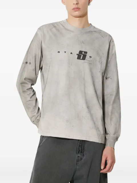 Stampd long-sleeve graphic-print T-shirt Grey SLAM3238LTCMT