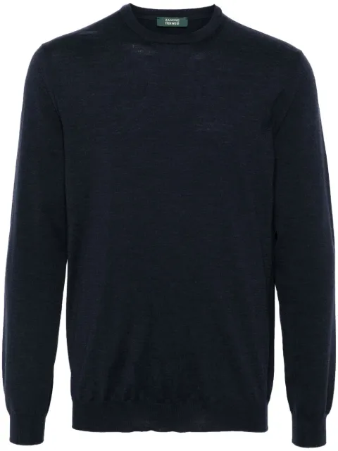 Zanone fine-knit sweater Blue 810104Z0290