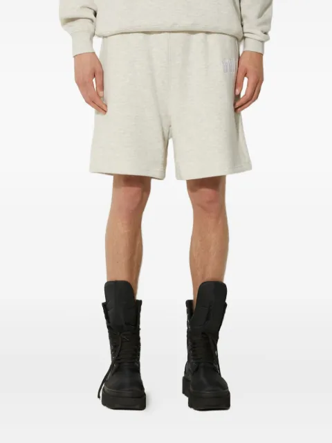 Awake NY logo-embroidered cotton shorts Grey AWKSP24PA006