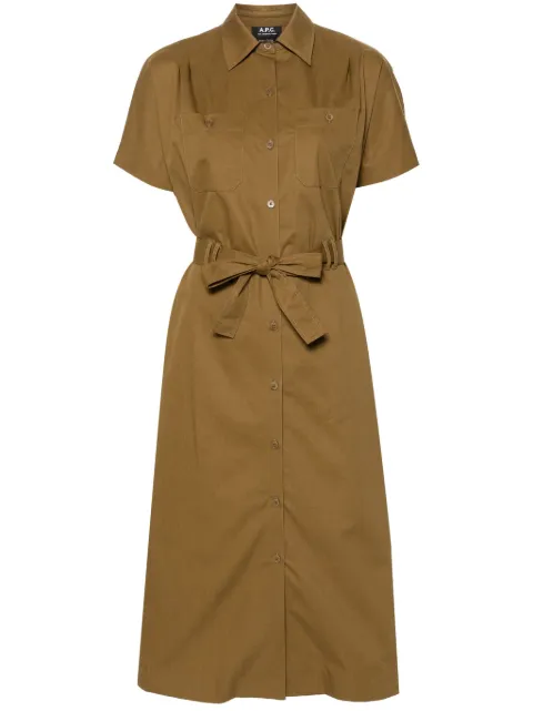 A.P.C. shirt midi dress Green COGZRF05959