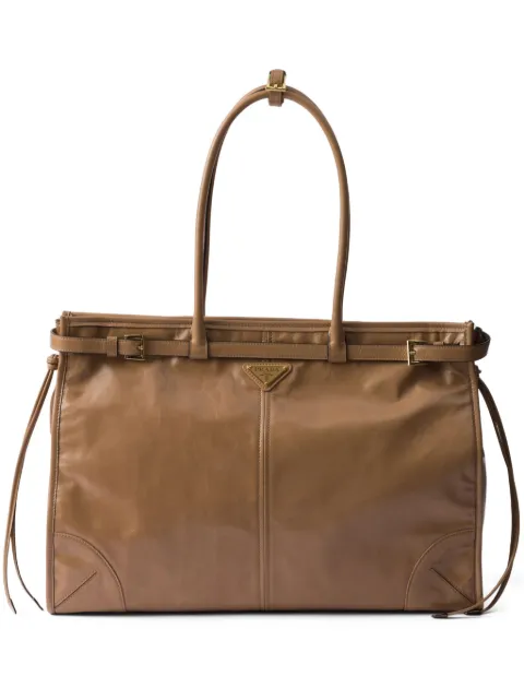 Prada Bonnie extra-large leather handbag Brown 1BA439VOOO2CYR