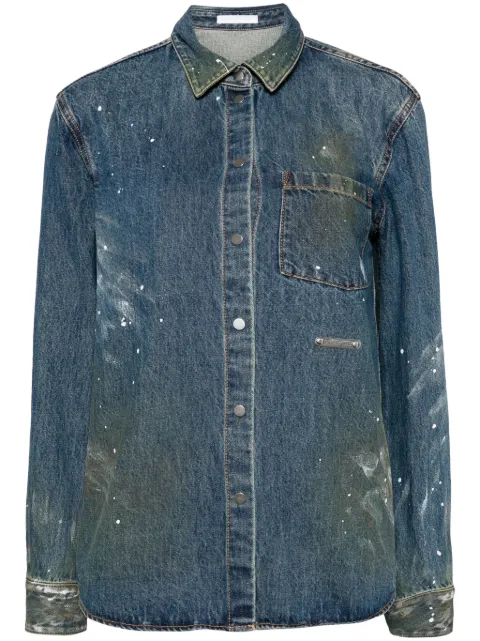 Helmut Lang painted denim shirt Blue O05DW102