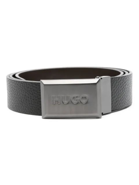 HUGO logo-buckle belt Black 50522605