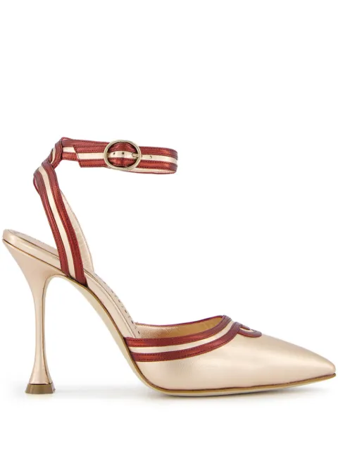 Manolo Blahnik Chonga leather pumps Neutrals 2231356