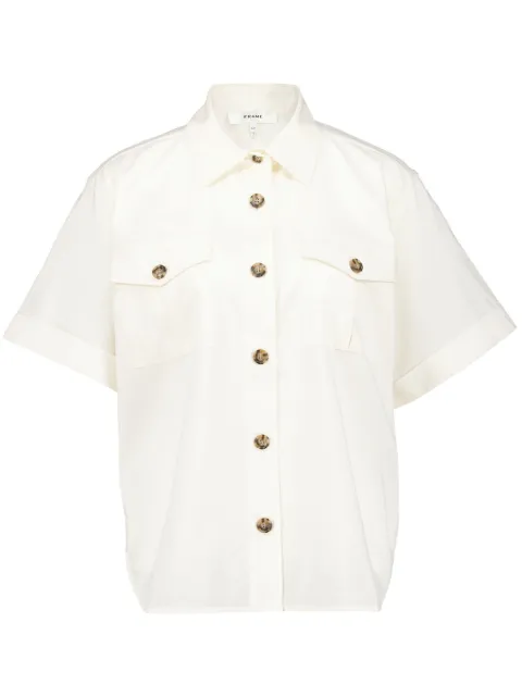 FRAME patch-pocket cotton shirt Neutrals WE24WSH006