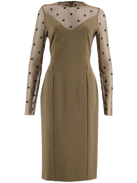 Givenchy logo-jacquard midi dress Green BW21LD30XQ