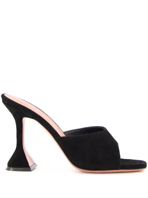 Amina Muaddi 95mm Lupita sandals Black C9S344237LUP