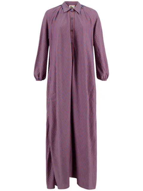 PAULA x Marrakshi Life striped cotton maxi dress Blue GUGGENHEIM