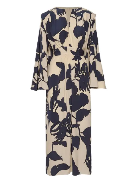 Johanna Ortiz floral-print midi dress Neutrals PT01114