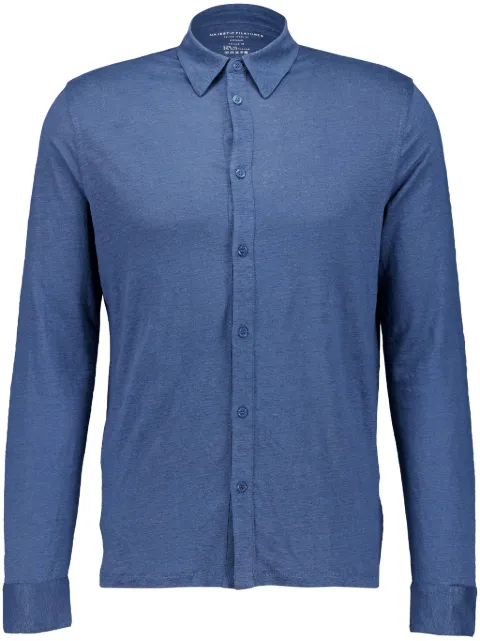 Majestic Filatures linen-flax-blend shirt Blue M011HCH063