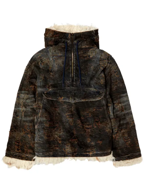 Diesel D-ARAK-FSF coated jacquard denim jacket Black A159630ABCW