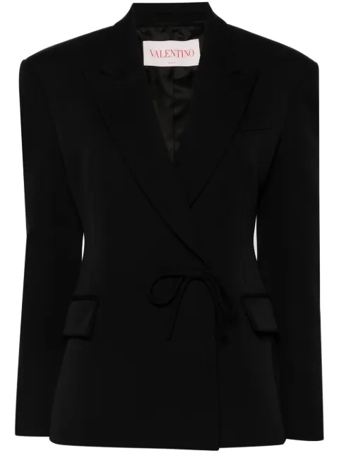 Valentino Garavani bow-embellished blazer Black BCE3R088J