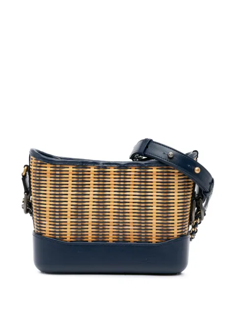 CHANEL Pre-Owned 2019 Small Rattan Gabrielle crossbody bag Blue GAIOYL1M22PR41SL