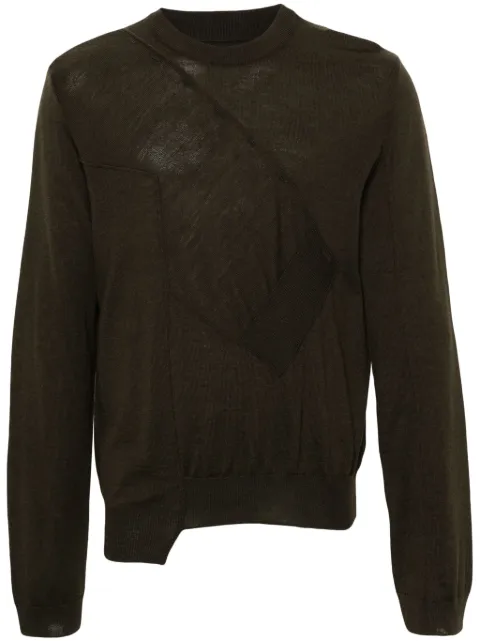 MM6 Maison Margiela panelled sweater Green SH0HL0015M13047