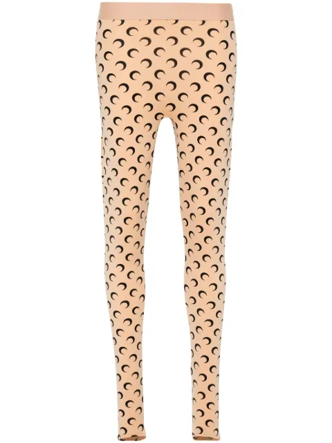 Marine Serre Moon stirrup leggings Neutrals WPA111ACJER0001