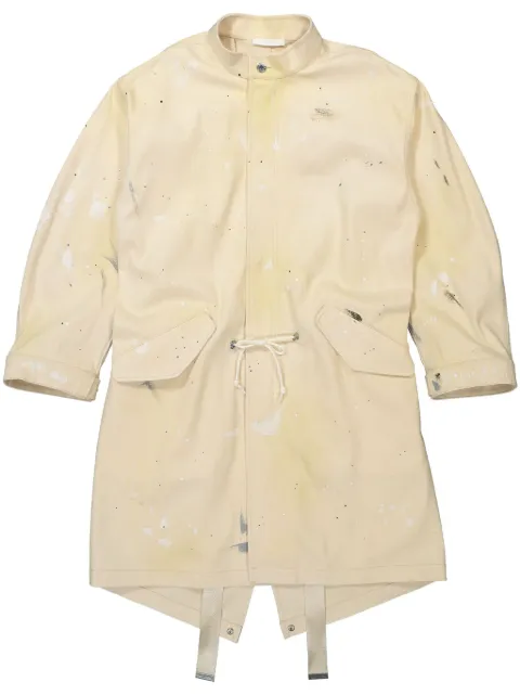 Helmut Lang paint splatter-effect parka Neutrals O05DM499