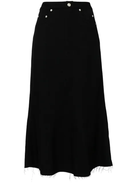 Rick Owens frayed-edge skirt Grey RP02D3349WD
