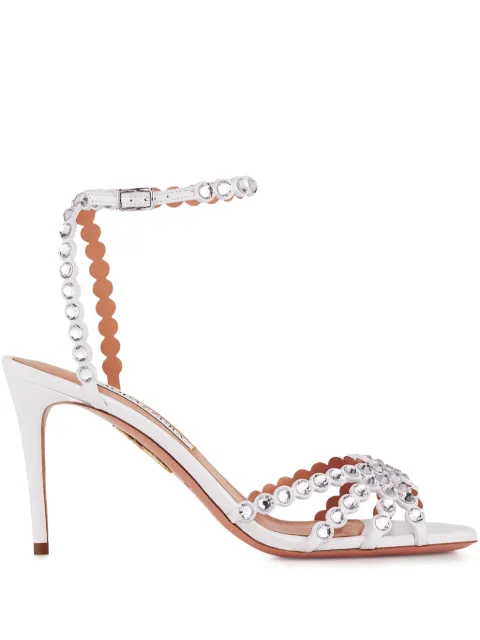 Aquazzura 85mm Tequila sandals White TQLMIDS0NAP