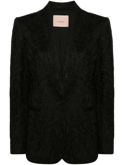 TWINSET guipure lace blazer Black 242TP2460