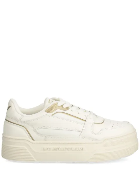 Ea7 Emporio Armani lace up leather trainers Neutrals XK334X7X010