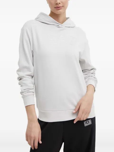 Ea7 Emporio Armani logo-embellished hoodie Neutrals 3DTM23TJSYZ