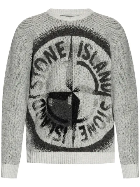 Stone Island Compass-motif jumper Grey 8115522D1