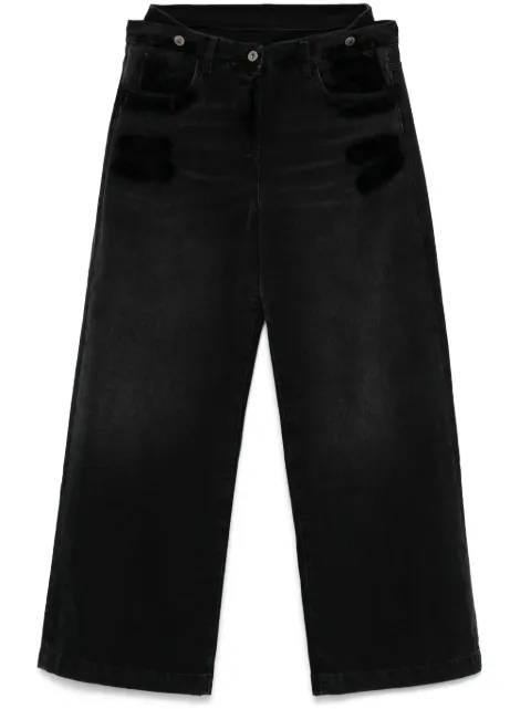 The Attico layered-waist jeans Black 248WCP190D075