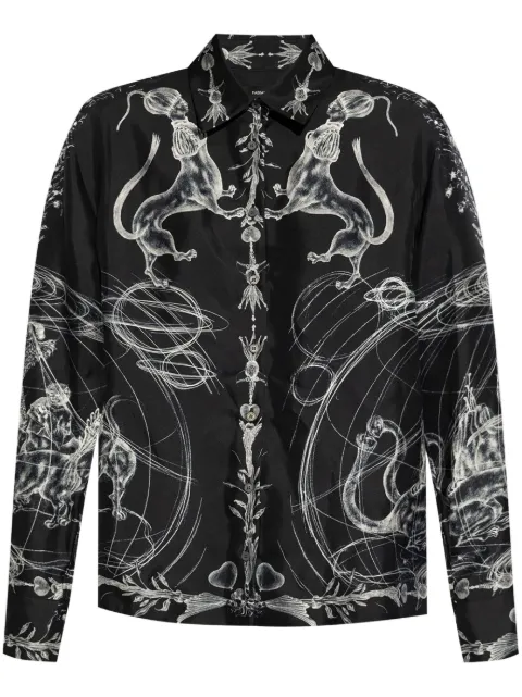 Fabiana Filippi graphic-print silk shirt Black CAD214F287D7560000