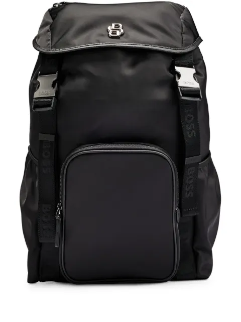 BOSS twill backpack with double B monogram Black 50516809