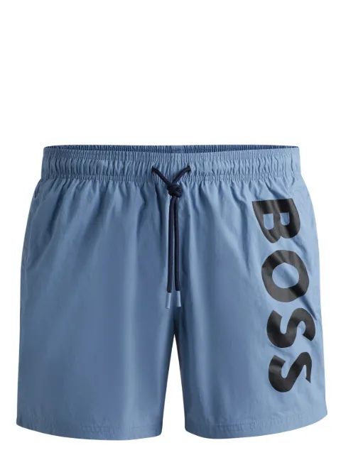 BOSS logo-print swim shorts Blue 50515296