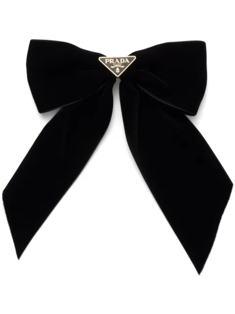 Prada velvet bow hair clip Black 1IF199068