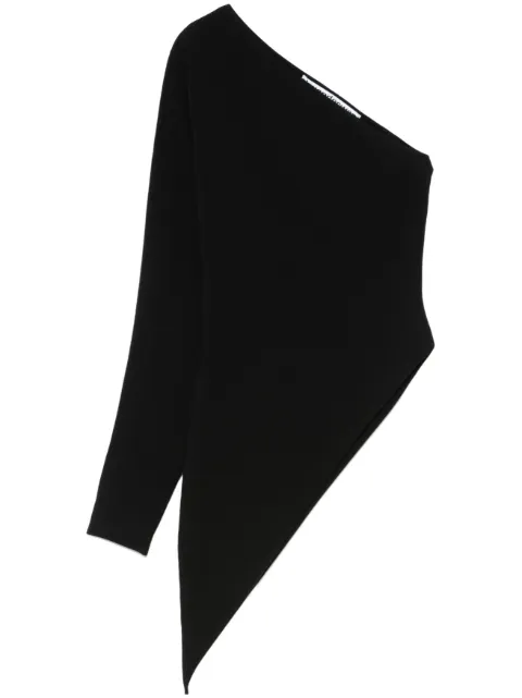Alexander Wang asymmetric long-sleeve top Black 1KC4241037