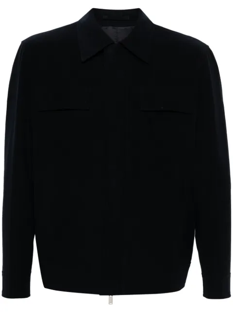 Lardini non-brushed-fleece shirt jacket Blue IVNURLANIVSF63420