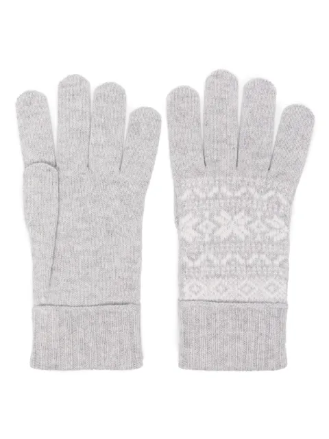 Eleventy patterned-intarsia gloves Grey J77GUAJ08TES0J283