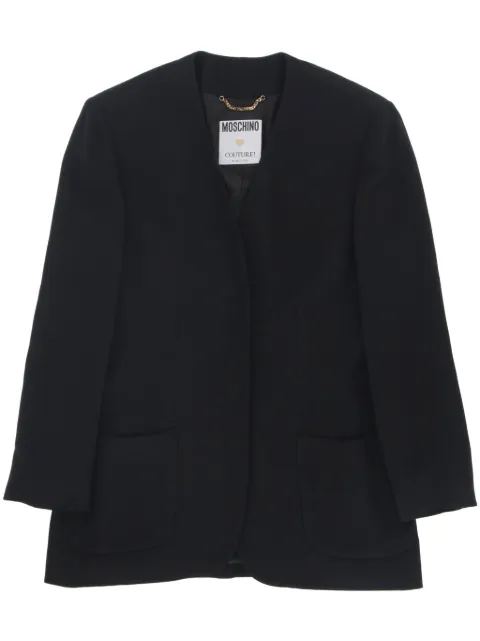 Moschino Pre-Owned 1990s single-breasted jacket Black MOS350NB