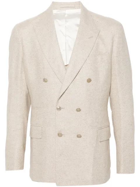 Eleventy mélange-effect blazer Neutrals J75GIAE01BOTTES0J071