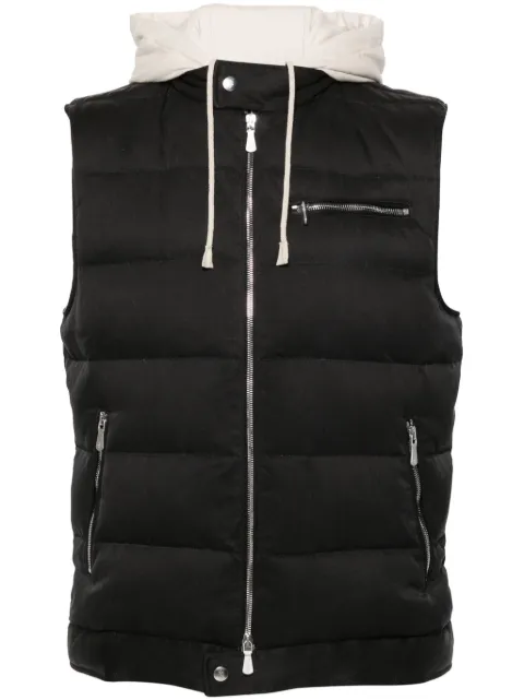 Eleventy Bi-material gilet Black J75GILJ12TES0J324