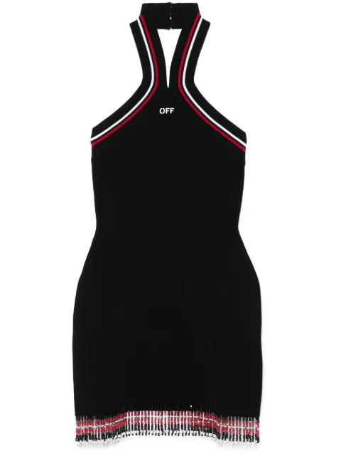 Off-White crossover-straps mini dress Black OWHI123W24KNI0011029