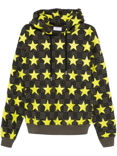 Off-White Stars AO Skate hoodie Green OMBB085W24FLE0055200