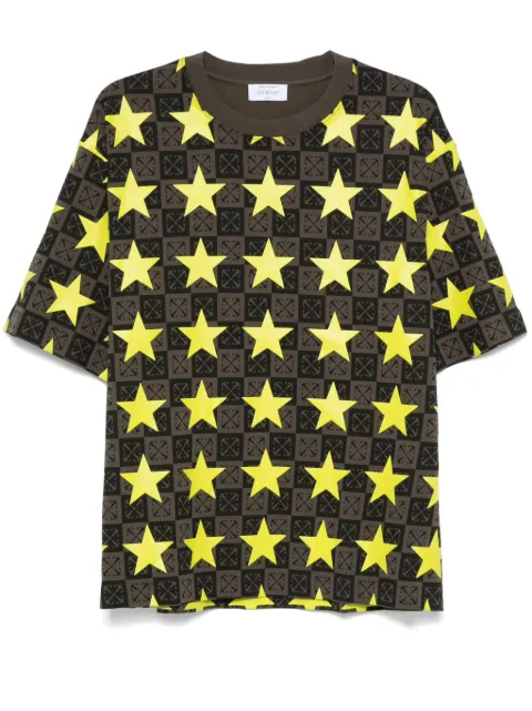 Off-White Stars AO Skate T-shirt Green OMAA120W24JER0015200